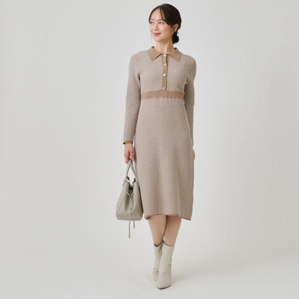 COUP DE CHANCE（クードシャンス） 【手洗い可】衿付きニットジャ