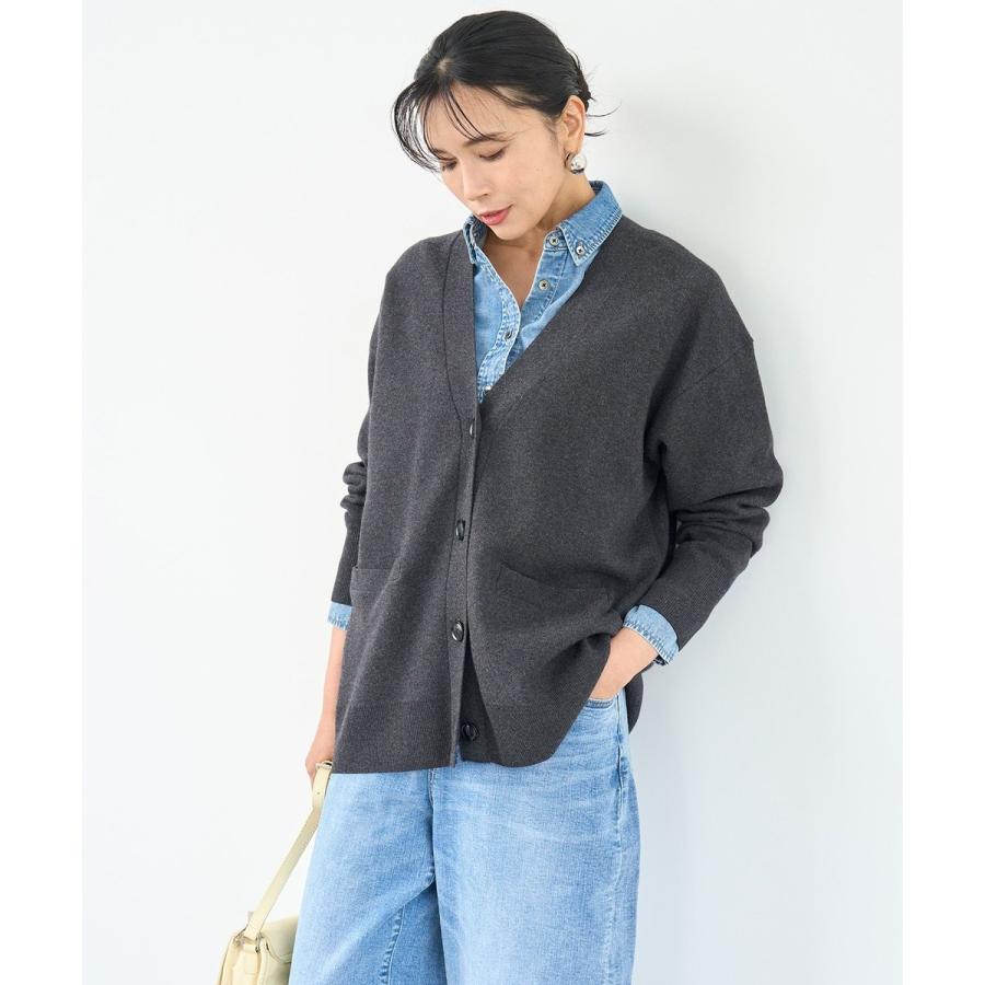 野呂佳代さん着用】コットンカシミヤニット Vネックカーディガン