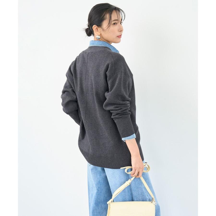 野呂佳代さん着用】コットンカシミヤニット Vネックカーディガン