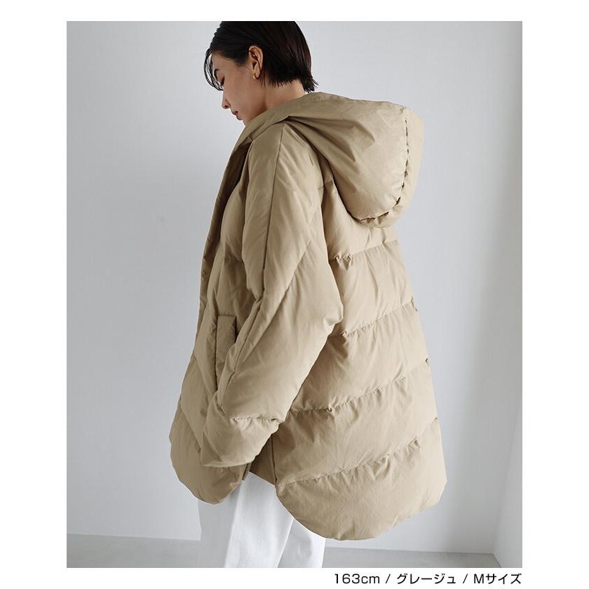 ドルマン サイドジップ ダウンジャケット evernavy エバーネイビー