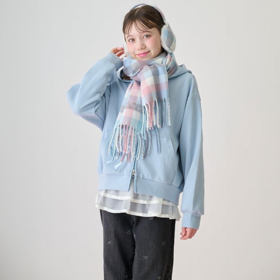 mezzo piano Junior（メゾピアノ ジュニア） リボンアップリケWジップ