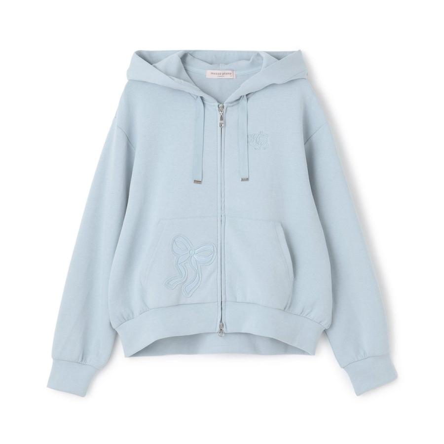 mezzo piano Junior（メゾピアノ ジュニア） リボンアップリケWジップ