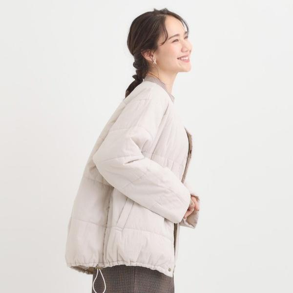 洗濯機可撥水リバーシブル】 ノーカラー中綿ブルゾン : マルイ(丸井