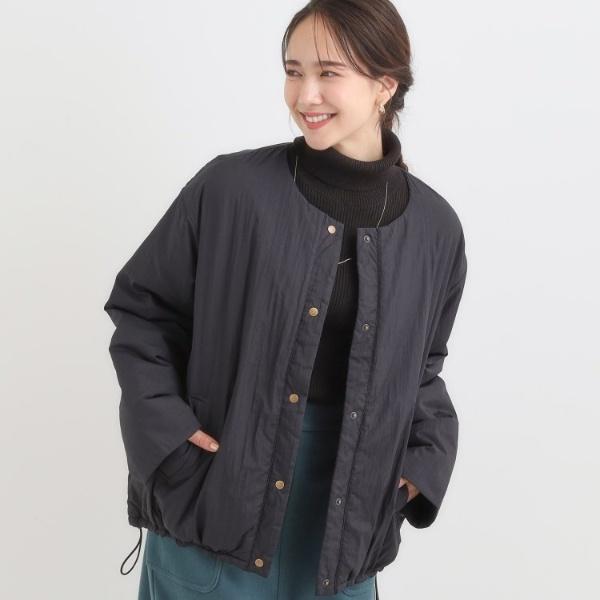 洗濯機可撥水リバーシブル】 ノーカラー中綿ブルゾン : マルイ(丸井