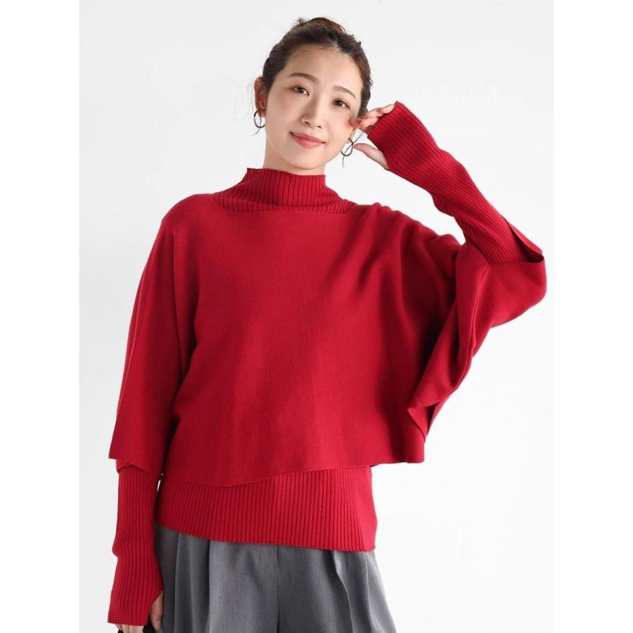 美品♡ANAYI 紡毛テンジクアンサンブルプルオーバー　ハイネックニット ANAYI 紡毛テンジク アンサンブル プルオーバー