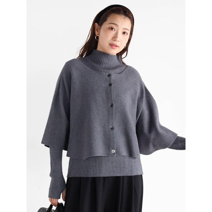 美品♡ANAYI 紡毛テンジクアンサンブルプルオーバー　ハイネックニット ANAYI 紡毛テンジク アンサンブル プルオーバー