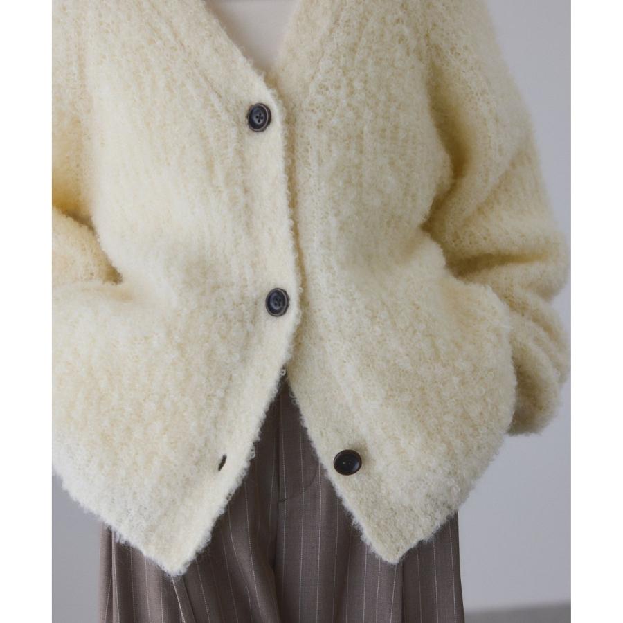 ADAM ET ROPE'（アダムエロペ） モヘヤウールニットカーディガン