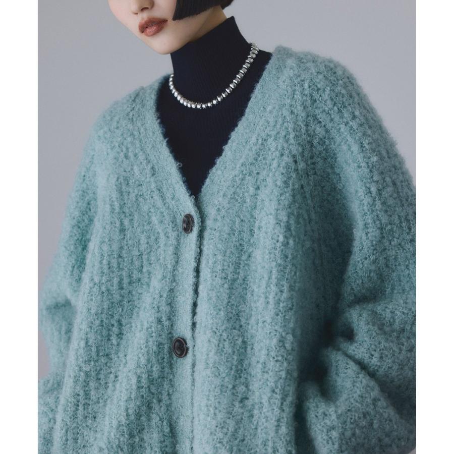 ADAM ET ROPE'（アダムエロペ） モヘヤウールニットカーディガン