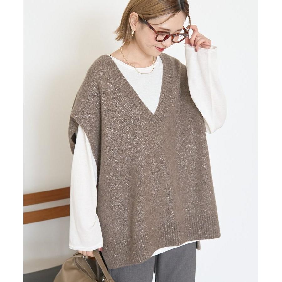 AMERICAN HOLIC（アメリカンホリック） ラメ入りVネックニットベスト
