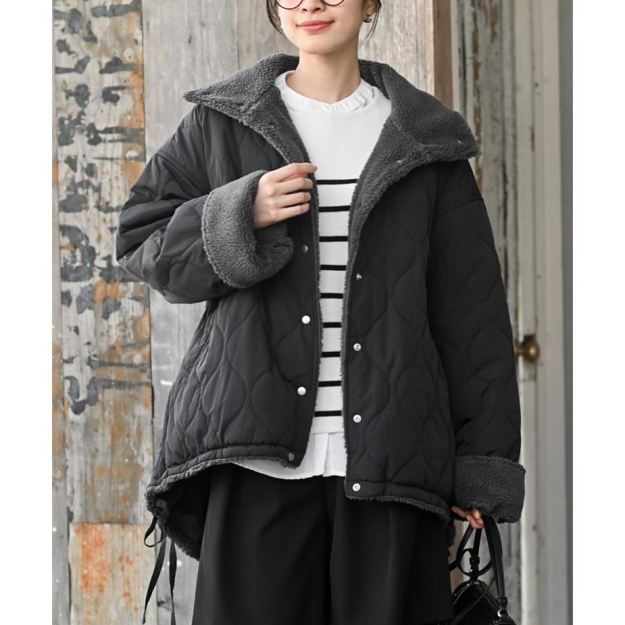 patagonia フード付きボアキルティングジャケット（リバーシブル