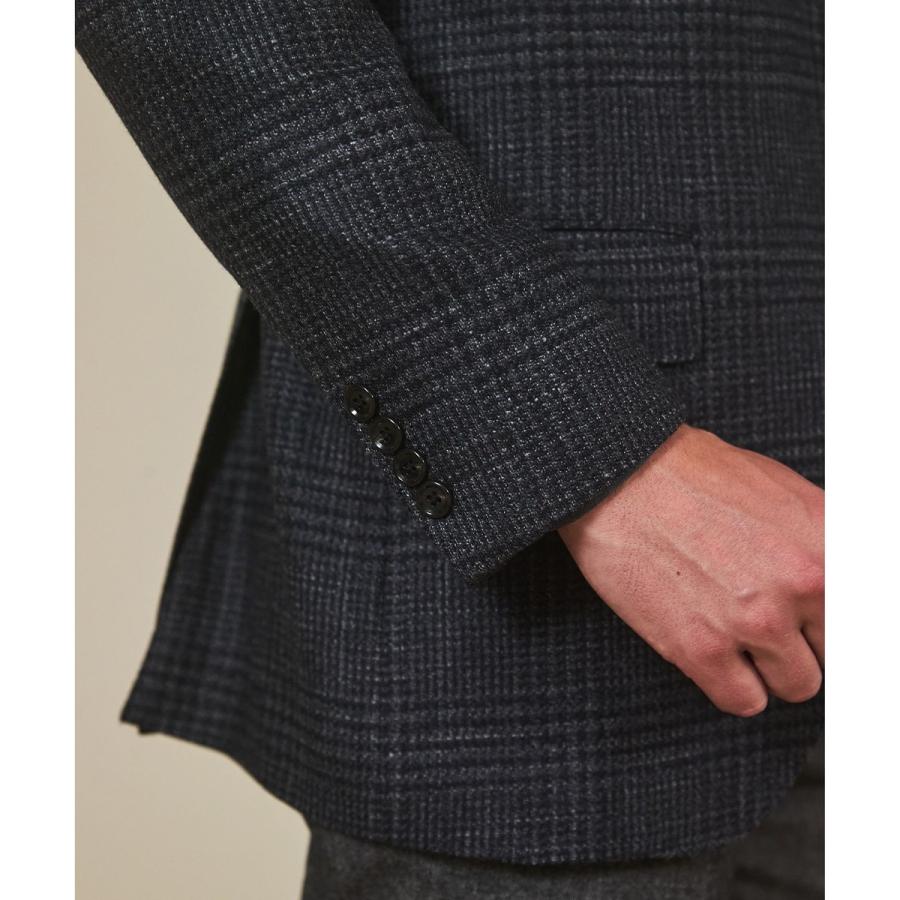 【Ermenegild Zegna/ゼニア】トロフェオ カシミヤ ジャケット_グレーチェックの画像