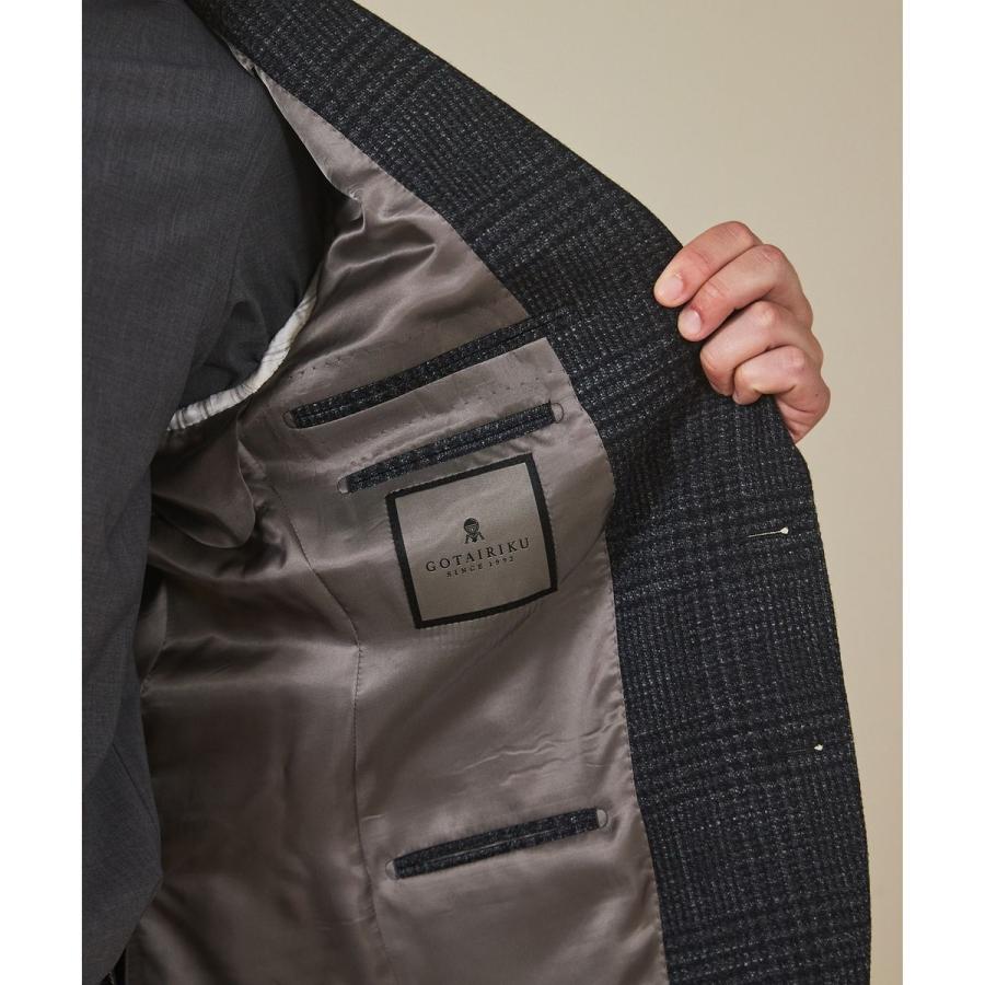 【Ermenegild Zegna/ゼニア】トロフェオ カシミヤ ジャケット_グレーチェックの画像