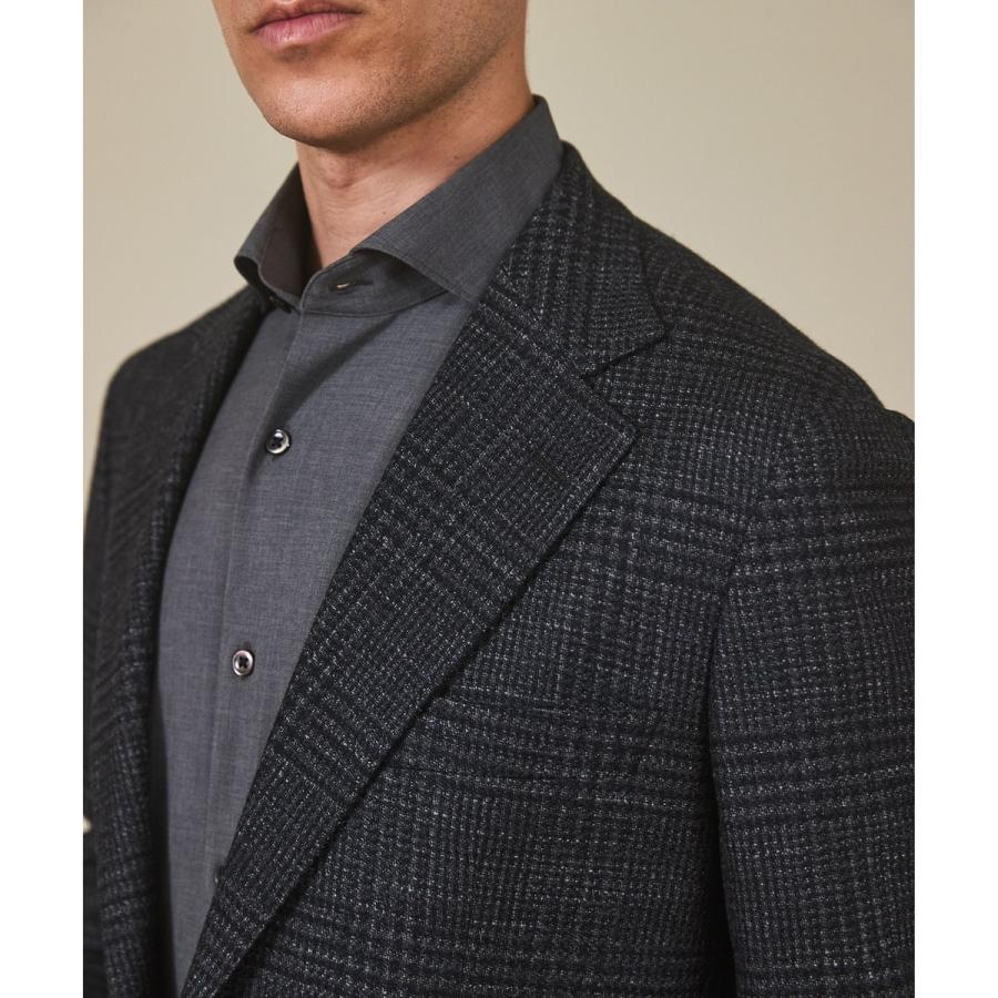 【Ermenegild Zegna/ゼニア】トロフェオ カシミヤ ジャケット_グレーチェックの画像