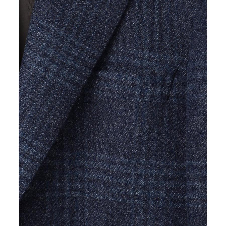 【Ermenegild Zegna/ゼニア】トロフェオ カシミヤ ジャケット_ネイビーチェックの画像