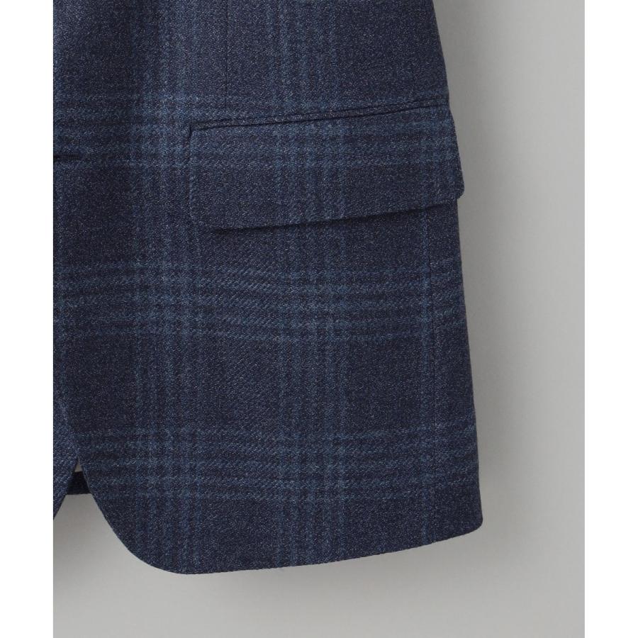 【Ermenegild Zegna/ゼニア】トロフェオ カシミヤ ジャケット_ネイビーチェックの画像