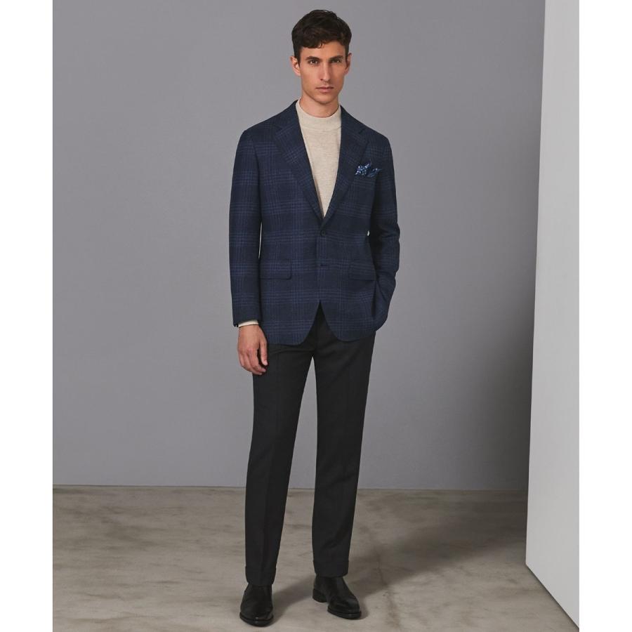 【Ermenegild Zegna/ゼニア】トロフェオ カシミヤ ジャケット_ネイビーチェックの画像