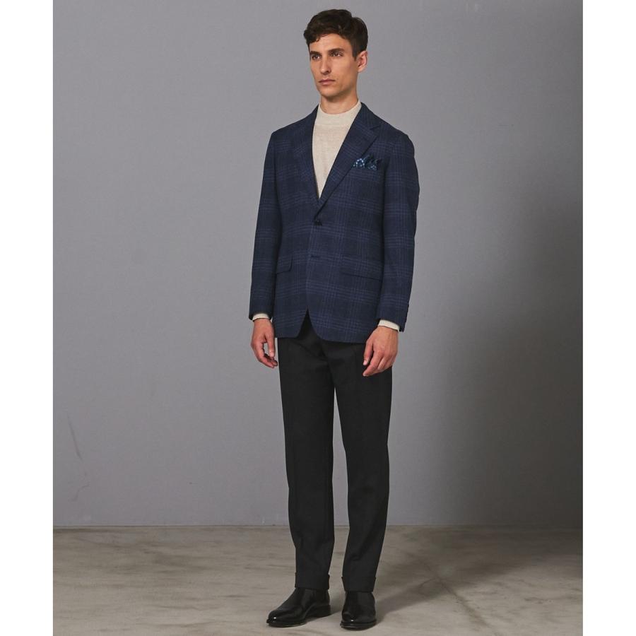 【Ermenegild Zegna/ゼニア】トロフェオ カシミヤ ジャケット_ネイビーチェックの画像