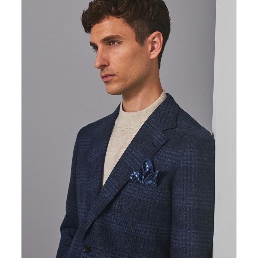【Ermenegild Zegna/ゼニア】トロフェオ カシミヤ ジャケット_ネイビーチェックの画像