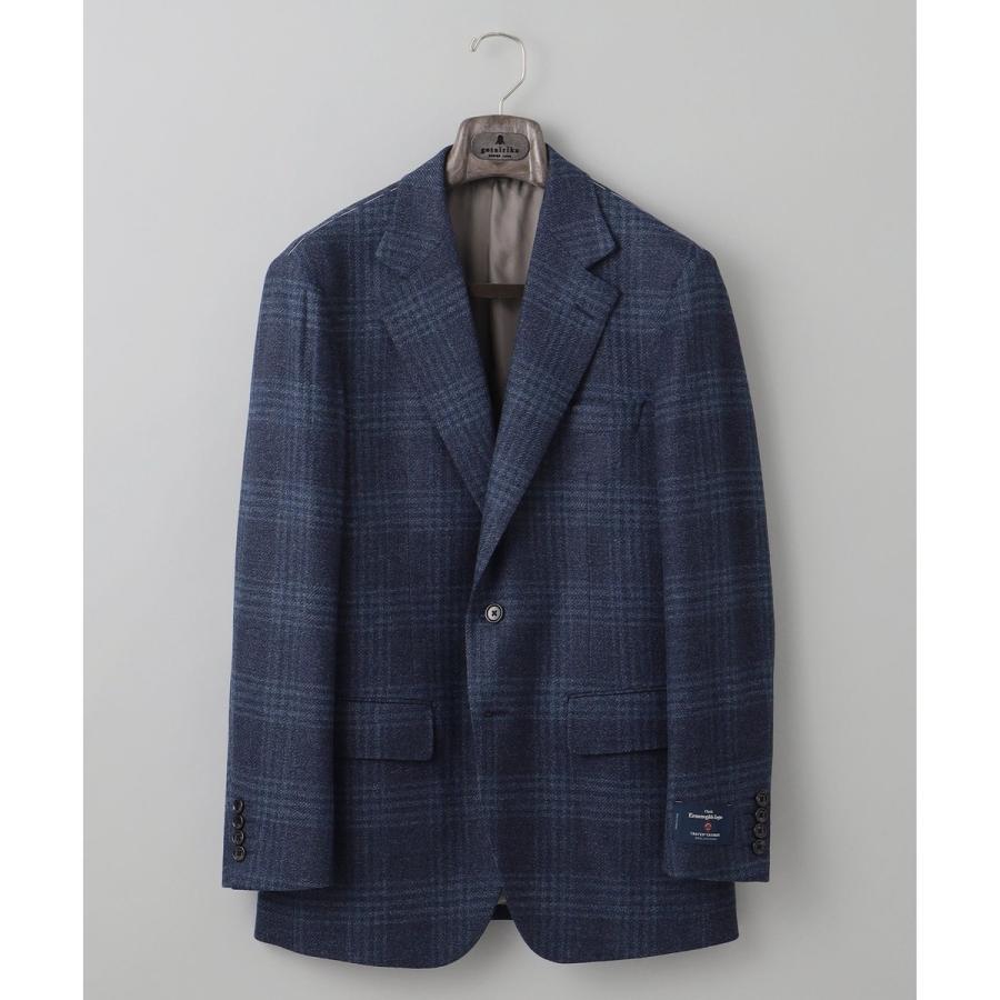 【Ermenegild Zegna/ゼニア】トロフェオ カシミヤ ジャケット_ネイビーチェックの画像