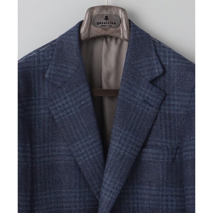 【Ermenegild Zegna/ゼニア】トロフェオ カシミヤ ジャケット_ネイビーチェックの画像