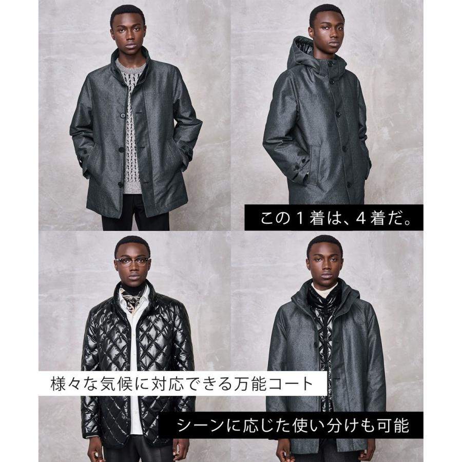 新素材【4WAY】ライトラスターシャンブレー　ダウンコートの画像