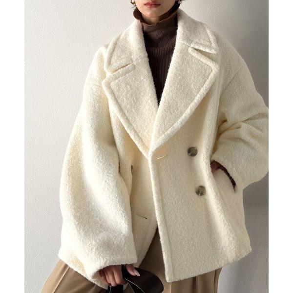 RED VALENTINO 極美品　ホワイト　ブークレコート Classical Evon】やさしい肌触りで、大人のきちんと感を演出。軽やか