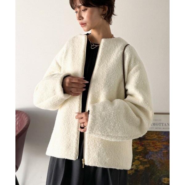 Classical Evon】大人のためのアウター。軽やかブークレノーカラー