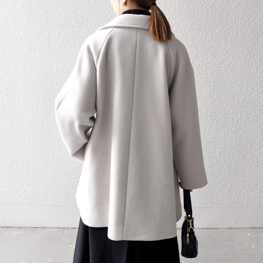SHIPS any*PUREWOOL スタンド&テーラード ハーフコート LG WEB限定】SHIPS any: PURE WOOL スタンド & テーラード ハーフ コート