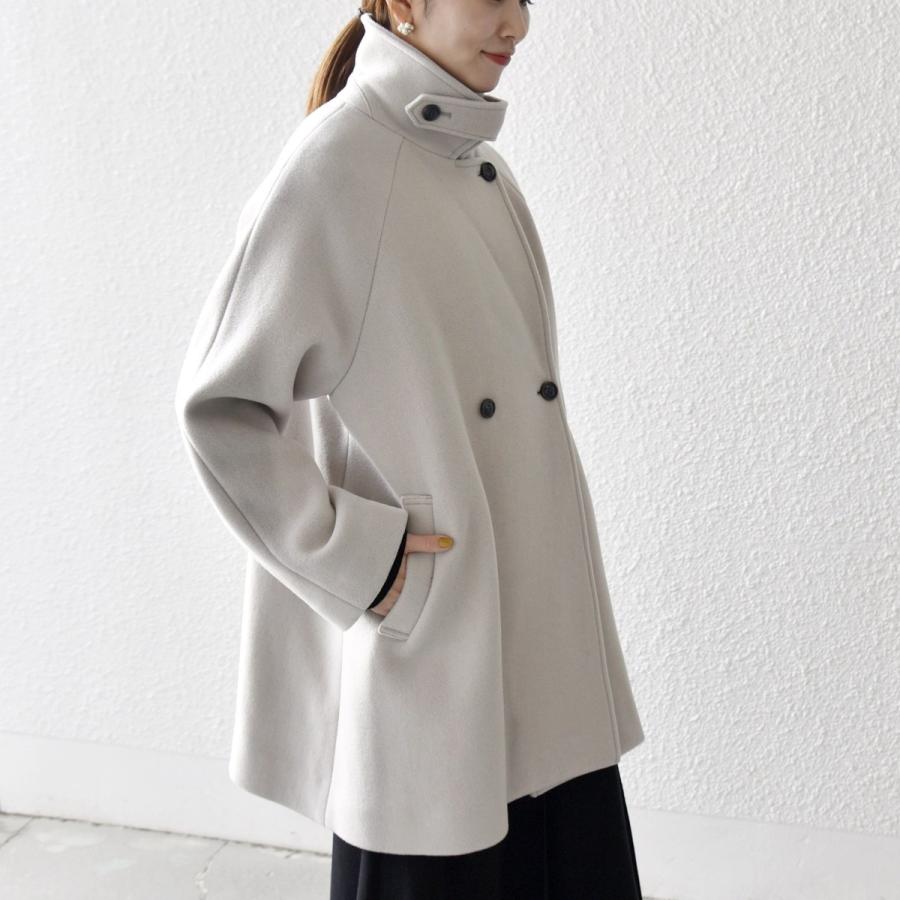 SHIPS any*PUREWOOL スタンド&テーラード ハーフコート LG WEB限定】SHIPS any: PURE WOOL スタンド & テーラード ハーフ コート