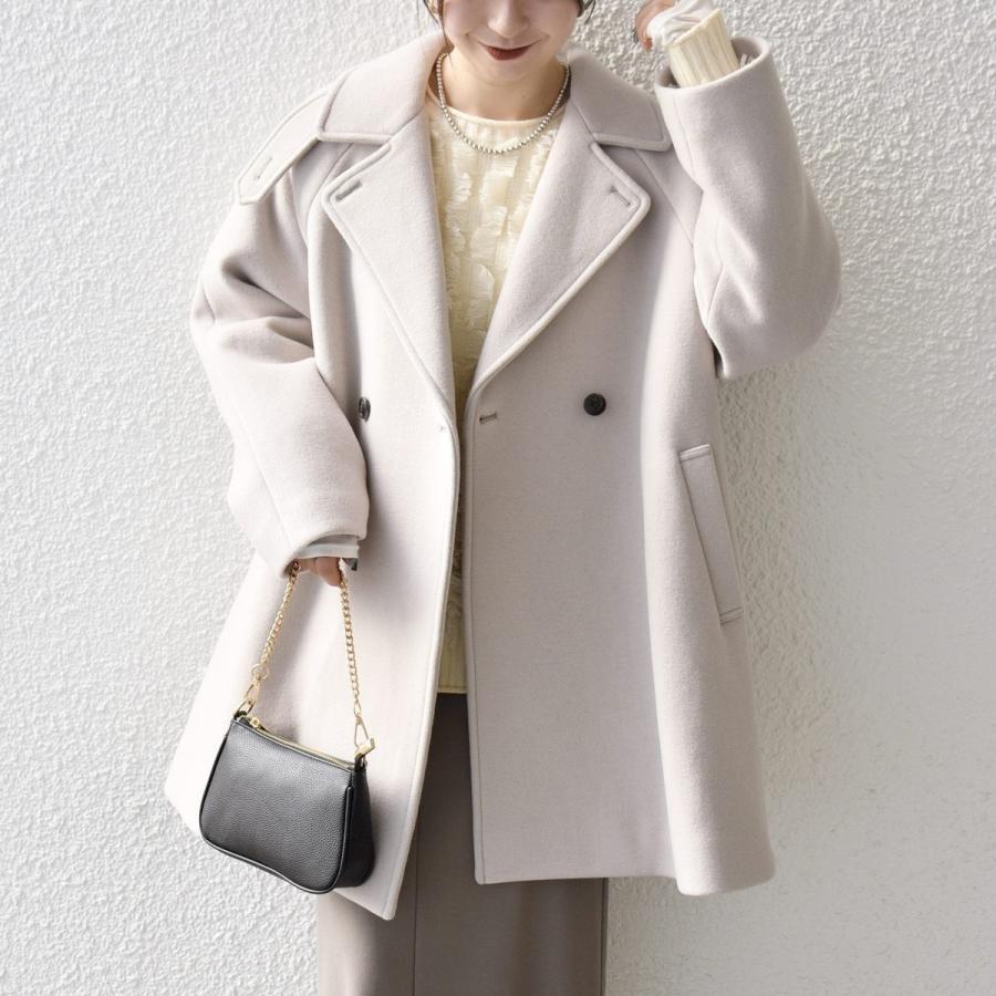 SHIPS any*PUREWOOL スタンド&テーラード ハーフコート LG WEB限定】SHIPS any: PURE WOOL スタンド & テーラード ハーフ コート
