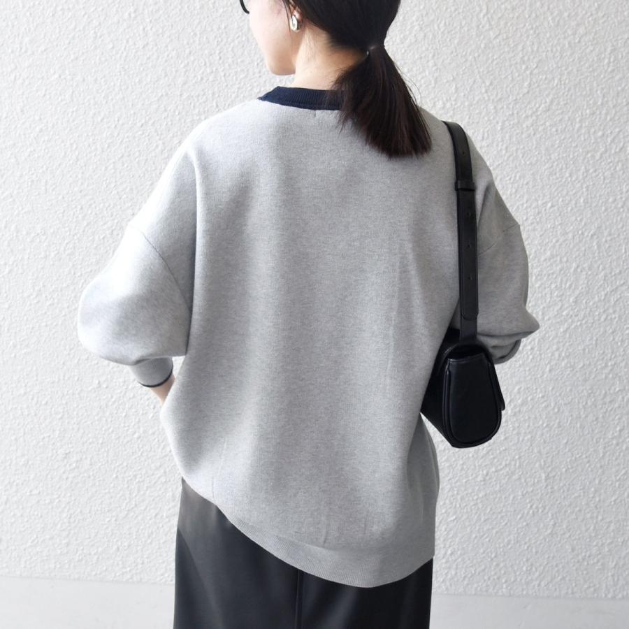 SHIPS any:〈手洗い可能〉ダブルフェイス Vガゼット ニット プル