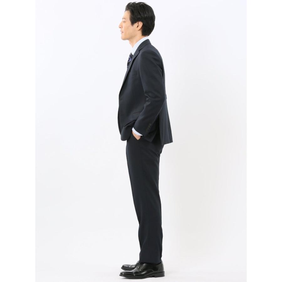 【ストレッチ ウォッシャブル】タカキュー 2ボタン2ピース ビジネスセットアップスーツ 組織紺