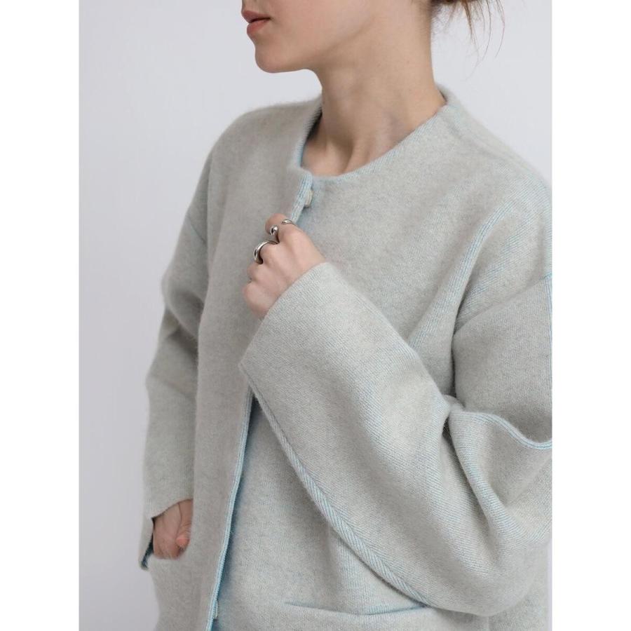 Aga（アーガ） バイカラーラクーンニットカーディガン : マルイ(丸井