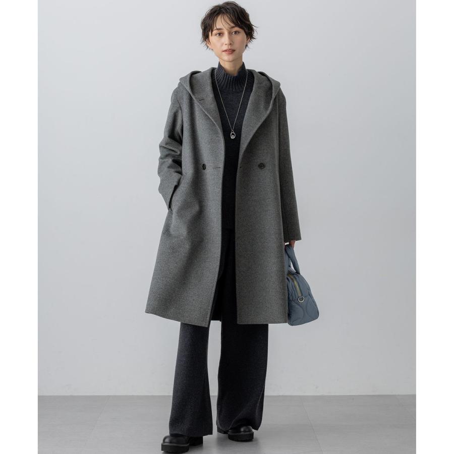 23区（ニジュウサンク） ウールカシミヤビーバー フーデット コート