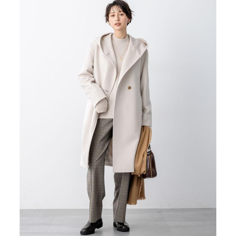 [美品]23区 ウールカシミヤビーバーコート フード付き 38 ピンクベージュ 23区 ウールカシミヤビーバー フーデット コート : マルイ(丸井)Yahoo