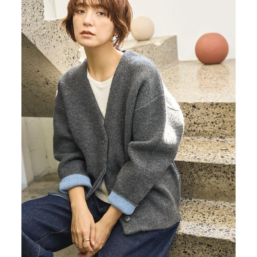 AMERICAN HOLIC（アメリカンホリック） VネックWフェイスニット