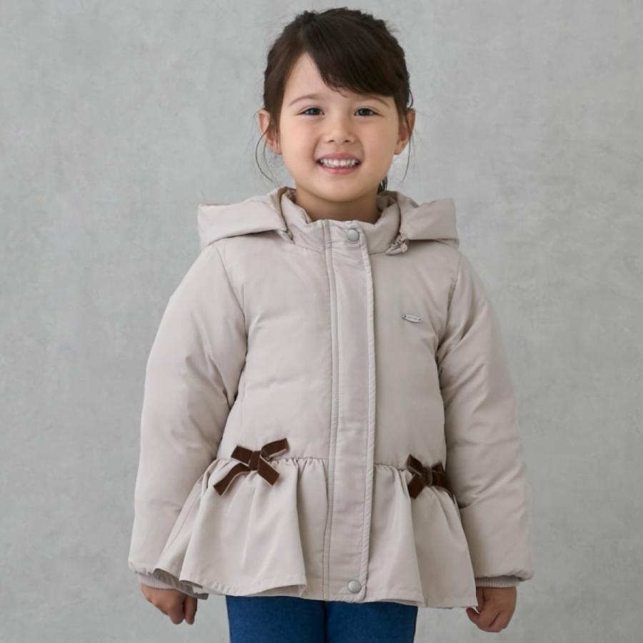 プティマイン　ペプラムダウンジャケット　90㎝ petit main ダウン アウター ペプラムダウンジャケット キッズ 子供服