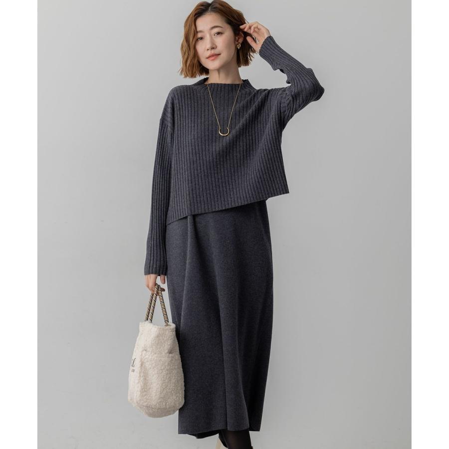 美品✨2024　【洗える】レイヤードニットツイン ワンピース　メリノウール 23区（ニジュウサンク） 【洗える】レイヤードニットツイン ワンピース