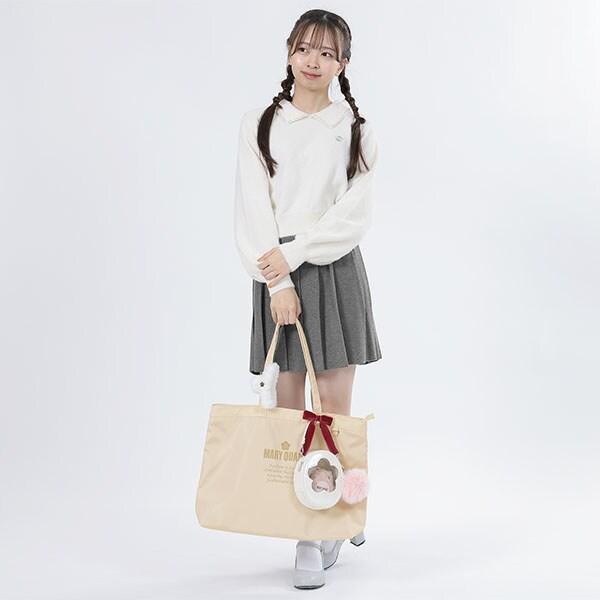 MARY QUANT（マリークヮント） ゴールドロゴプリント舟型 トート