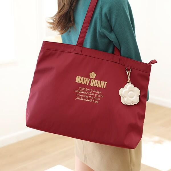 MARY QUANT（マリークヮント） ゴールドロゴプリント舟型 トート 
