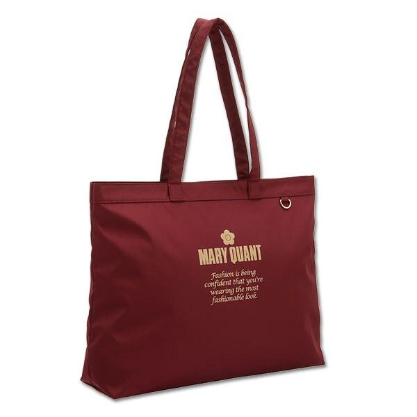 MARY QUANT（マリークヮント） ゴールドロゴプリント舟型 トート