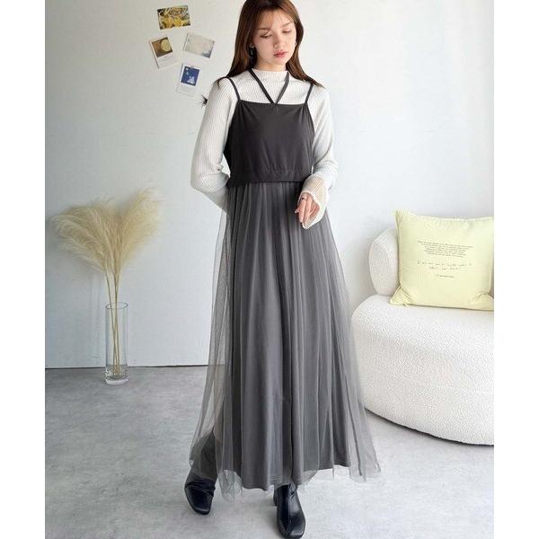 2025AW新作】褒められワンピ♪マルチwayニット×チュールワンピース