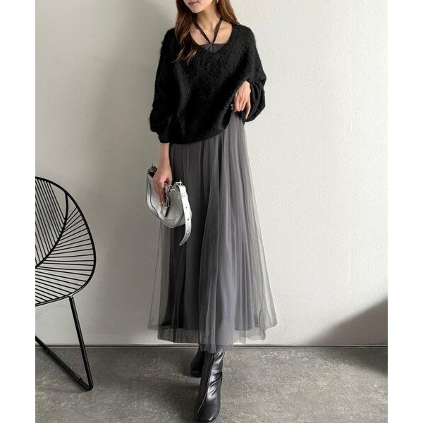 2025AW新作】褒められワンピ♪マルチwayニット×チュールワンピース