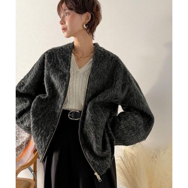 2025AW新作【Classical Evon】シャギーノーカラーコート（ミドル丈