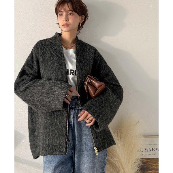 2025AW新作【Classical Evon】シャギーノーカラーコート（ミドル丈