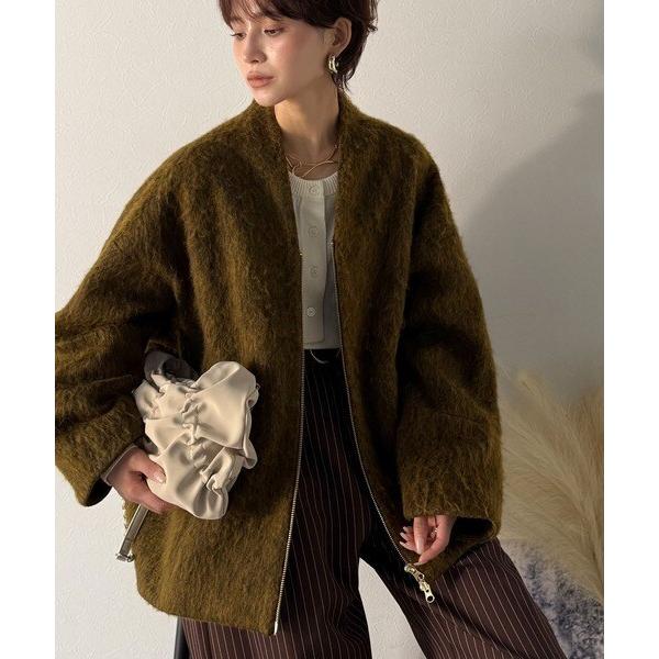 2025AW新作【Classical Evon】シャギーノーカラーコート（ミドル丈