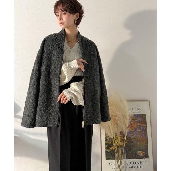 2025AW新作【Classical Evon】シャギーノーカラーコート（ミドル丈