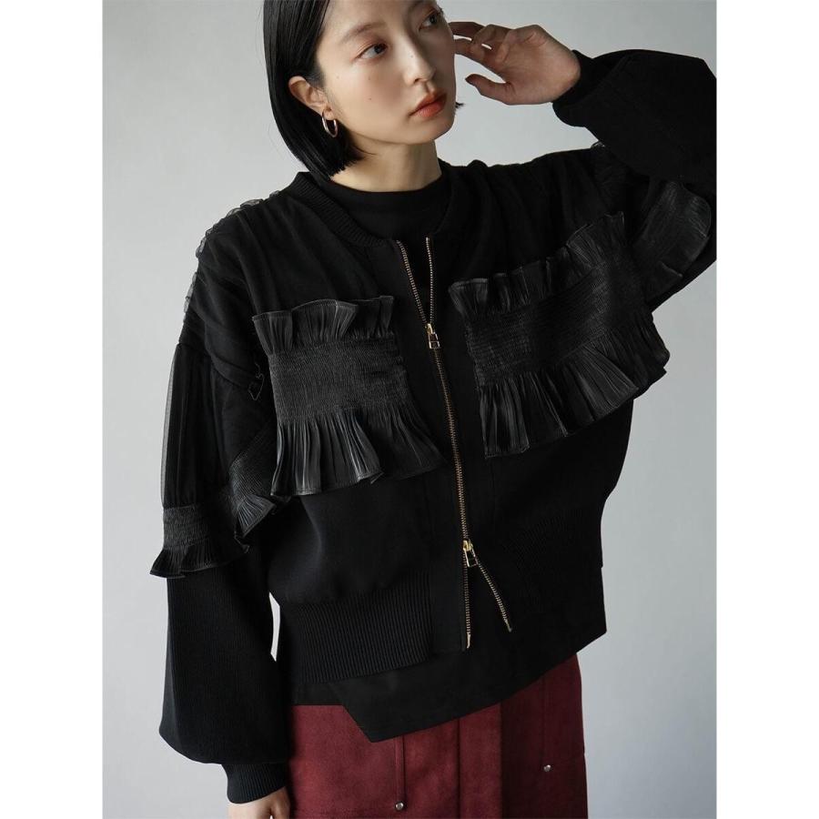 RADIATE（ラディエイト） シャーリングフリルニットブルゾン : マルイ