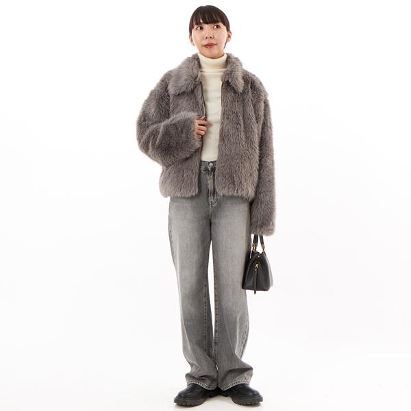 PREFERIR（プレフェリール） シャギーショートコート ファーブルゾン