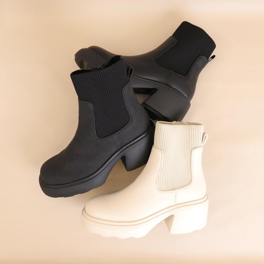 artemis by DIANA（アルテミス by ダイアナ） ニットコンビ厚底ブーツ